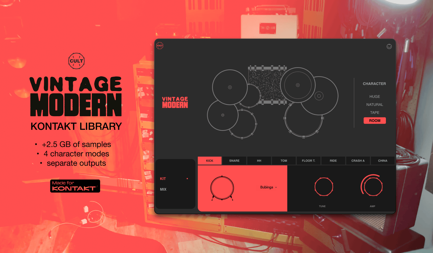 Vintage Modern Kontakt Instrument - Horizontal